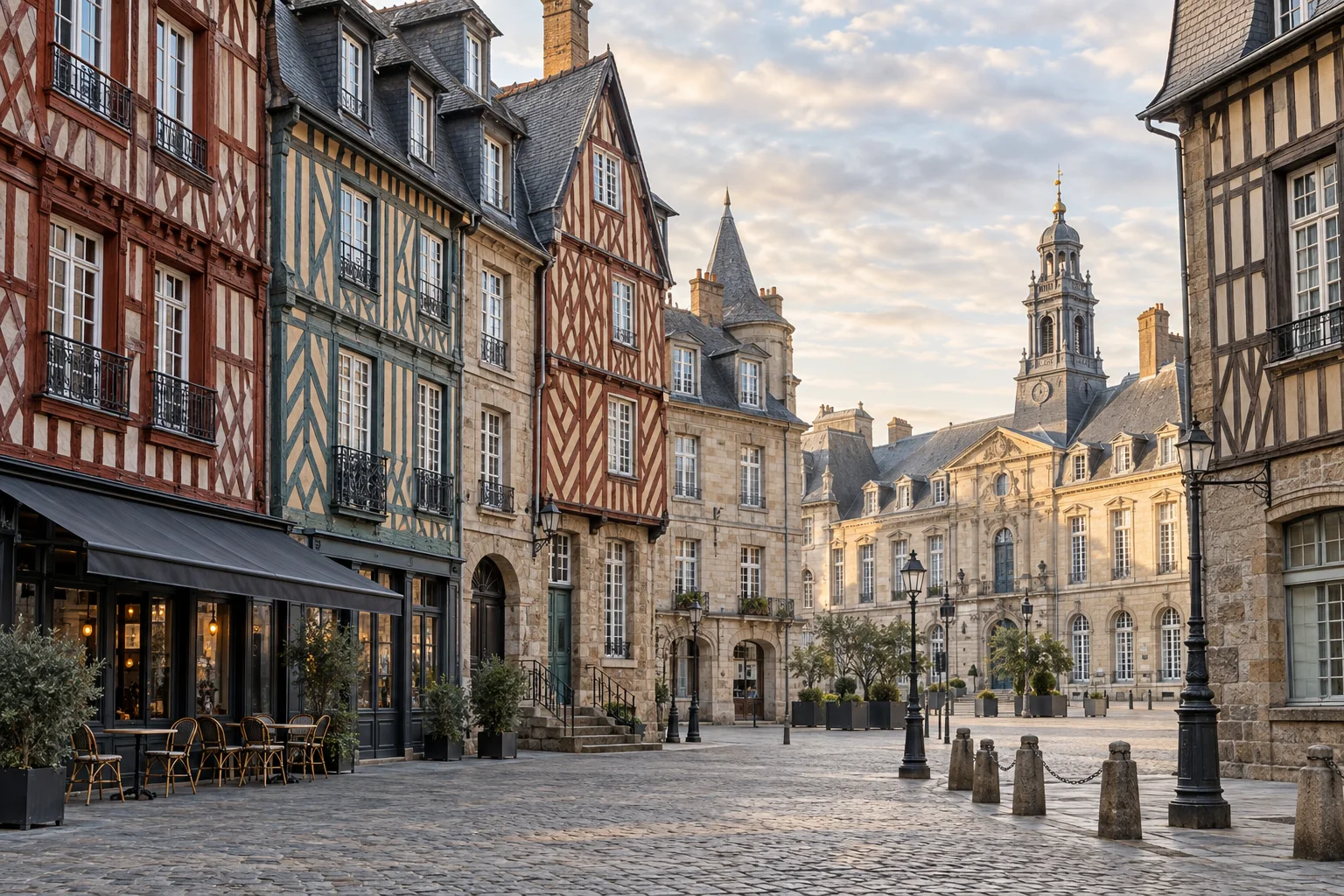 Interprétation visuelle non contractuelle du centre historique de Rennes