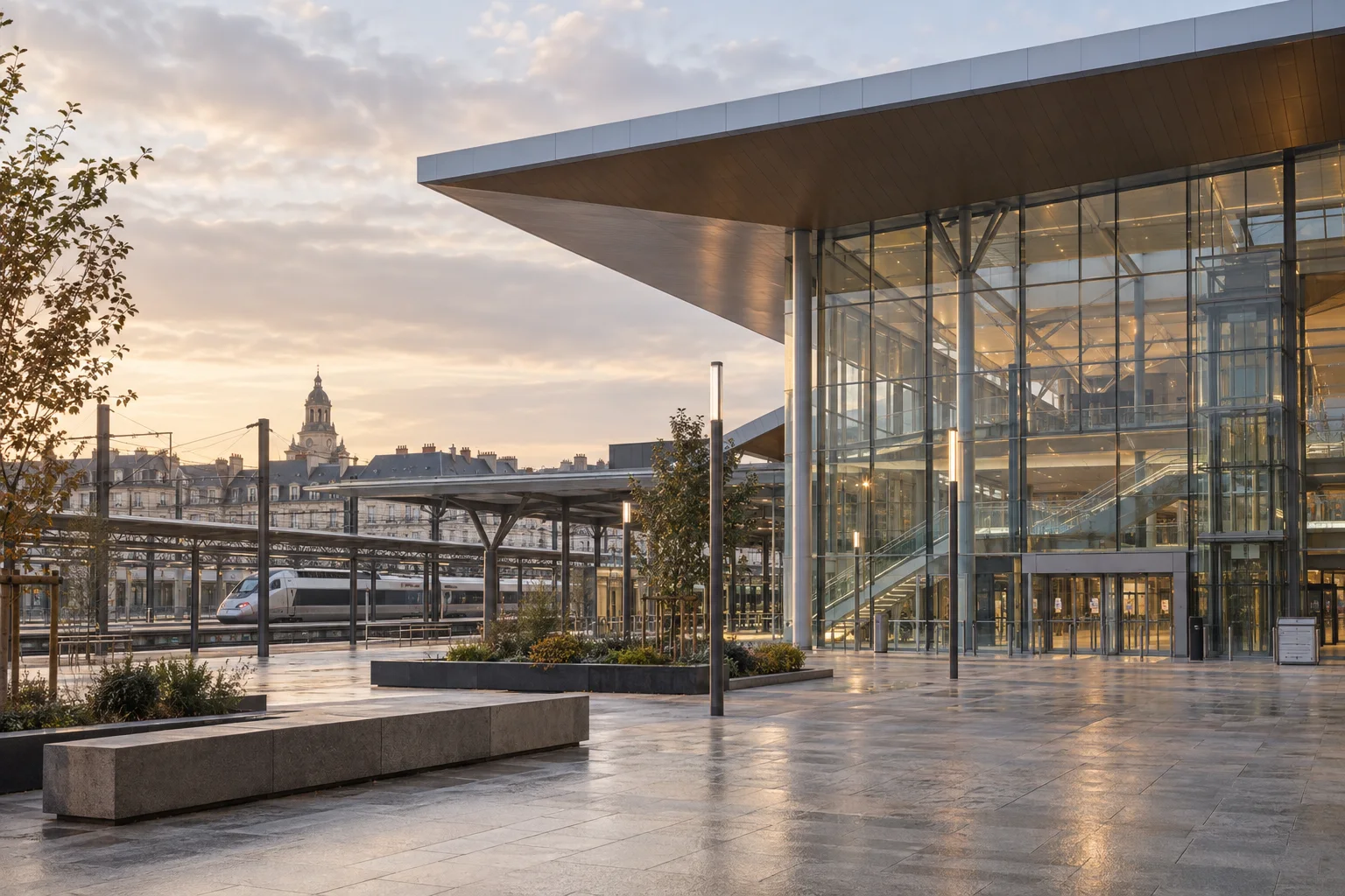 Interprétation visuelle non contractuelle de la gare de Rennes